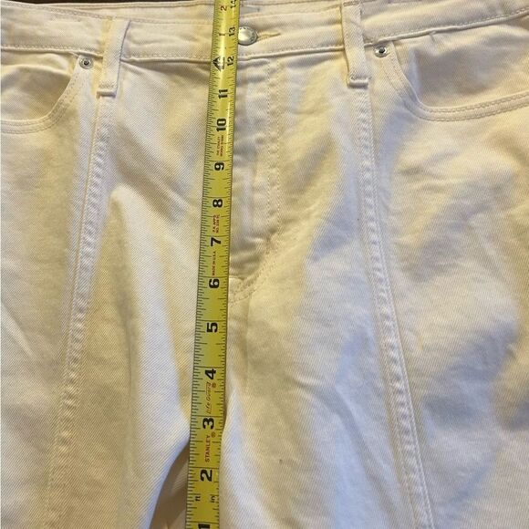 A New Day Cream High Rise Straight Denim Jeans Size 14 - Picture 6 of 9